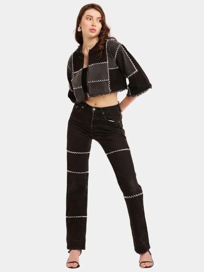 Fagoting Stitch Denim Co-Ord Set thumbnail 3