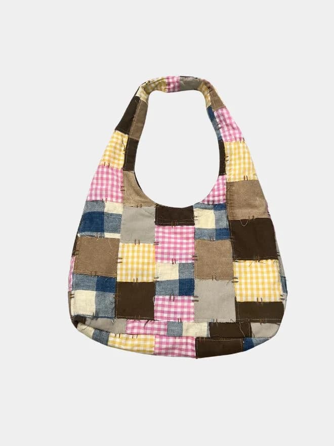 Vintage Patchwork Fabric Tote Bag thumbnail 2
