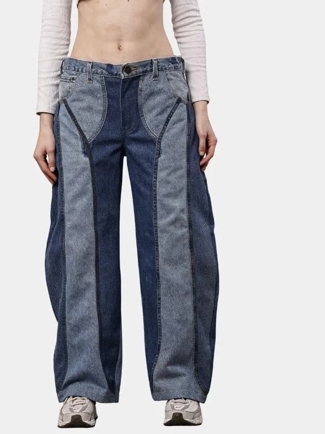 Duo-Tone Denim Pants from Vintage Oversized Jeans — image 1 of 12