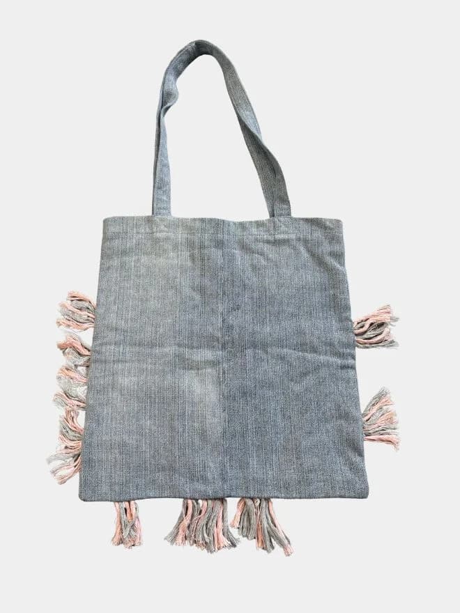 Couch Bloom Vintage Denim Tote Bag thumbnail 2