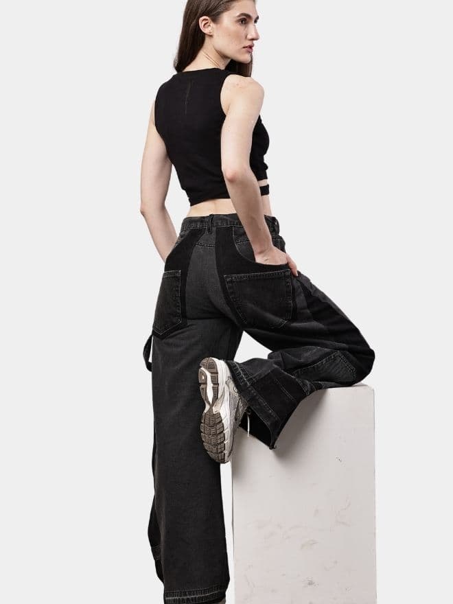 Dual-Tone Baggy Carpenter Pants thumbnail 4