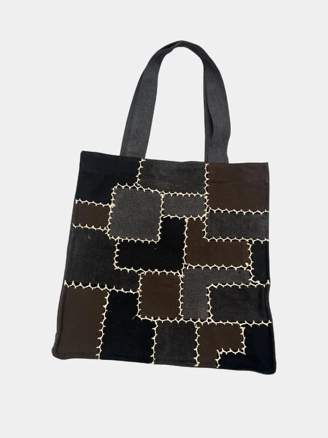 Canvas Tote Bag with  White Stitching — image 1 of 2
