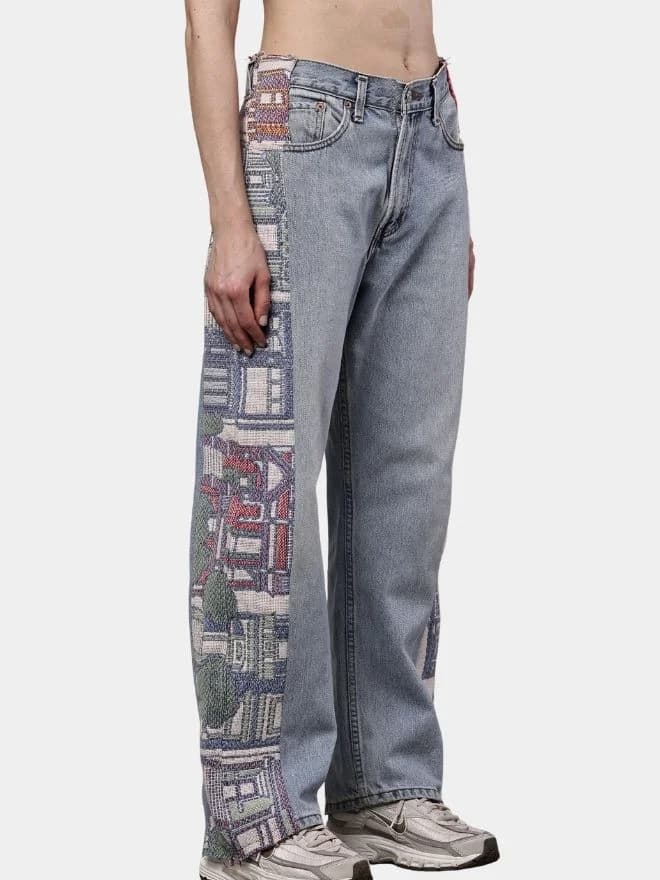 Levi’s Denim Pants with Tapestry Side Panels thumbnail 4