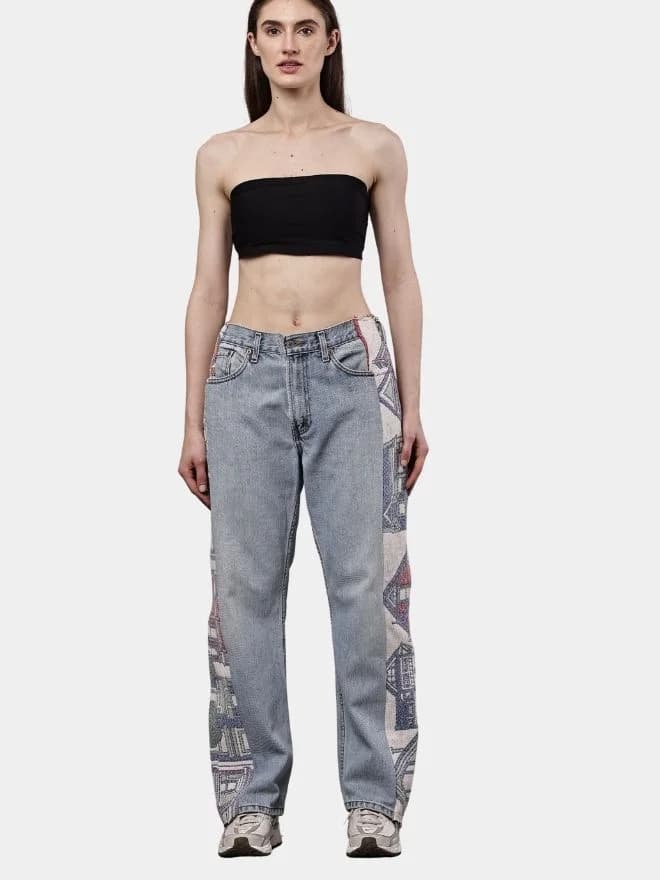 Levi’s Denim Pants with Tapestry Side Panels thumbnail 3