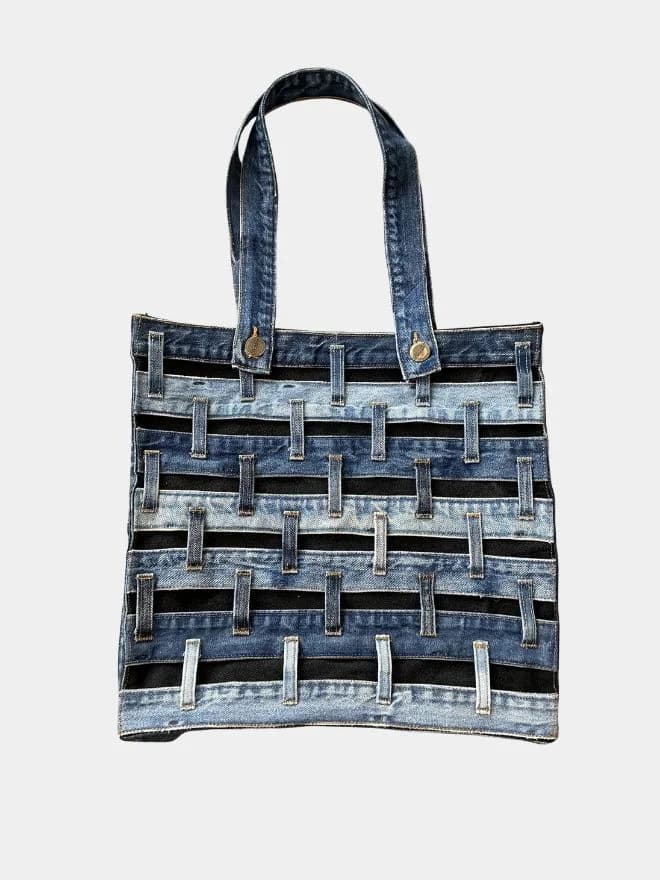 Waistband Upcycled Denim Tote Bag — image 1 of 4