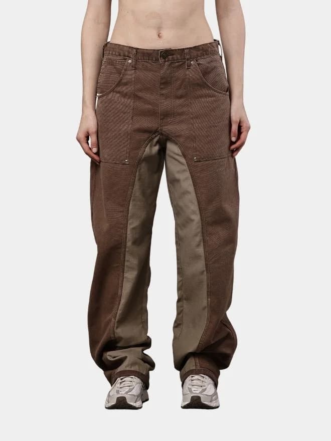 Reworked Duo-Tone Utility Pants with Buckle Belt thumbnail 2