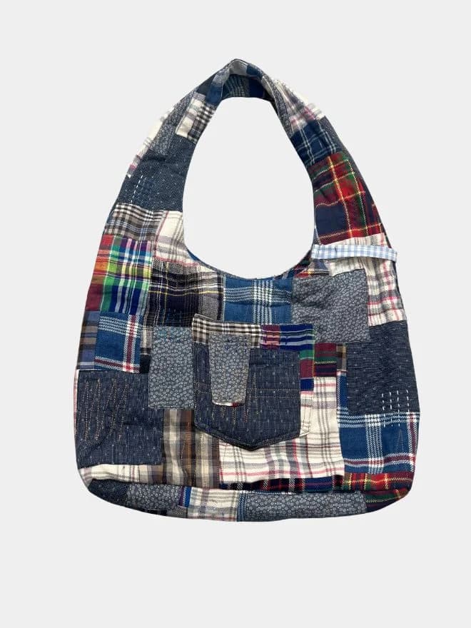 Patchwork Upcycled Fabric Tote Bag — image 1 of 4