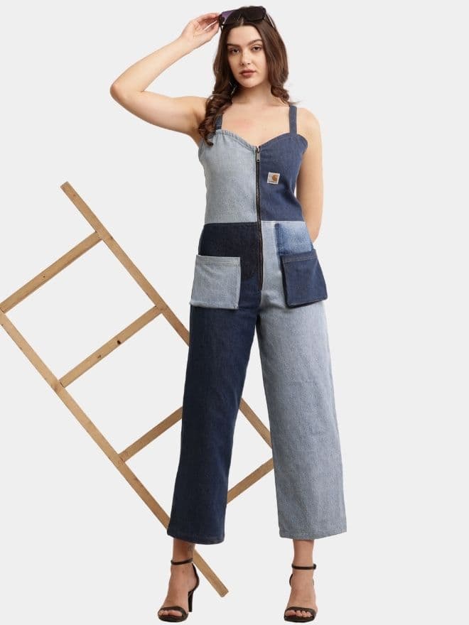 The Denim Jumpsuit – Tonal Panel Vintage Utility thumbnail 4