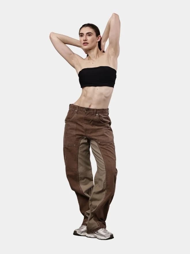 Reworked Duo-Tone Utility Pants with Buckle Belt thumbnail 3