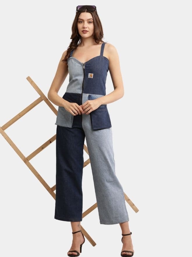 The Denim Jumpsuit – Tonal Panel Vintage Utility thumbnail 3